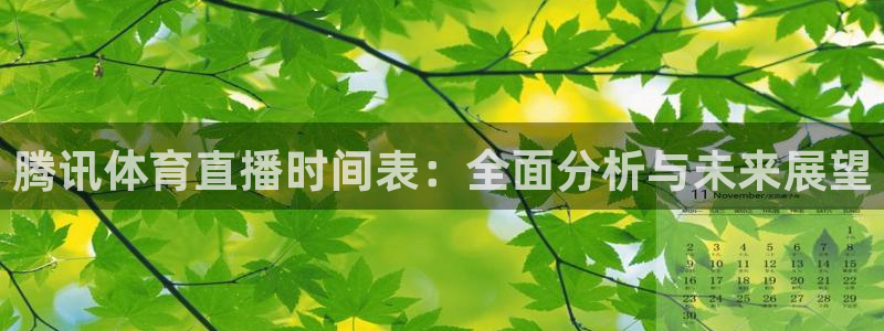 黑白nba免费直播在线观看：腾讯体育直播时间表：全面分析与未来展望